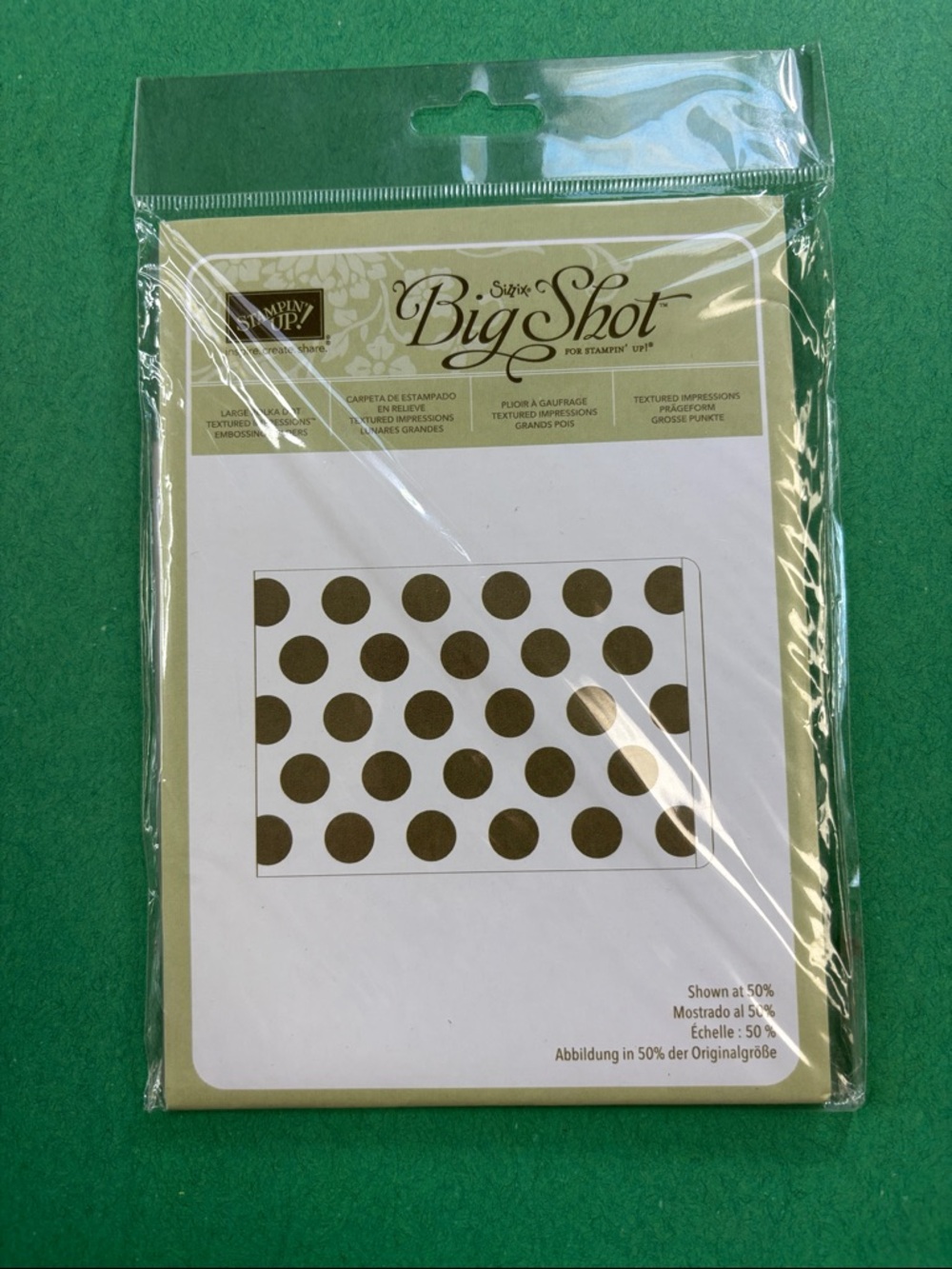 Stampin' Up! Big Shot Polka Dot Embossing Folder - Gold Dots